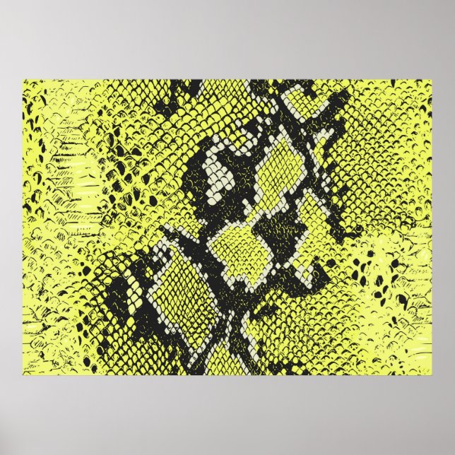 Seamless vintage snake animal skin pattern. Snakes Poster (Front)