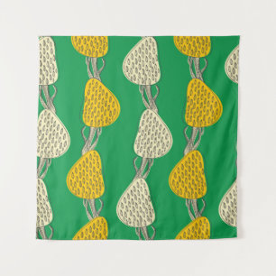 Seamless vintage texture with drawing trees tapestry