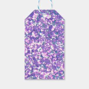Seamless violet purple silver glittery sparkles gl gift tags