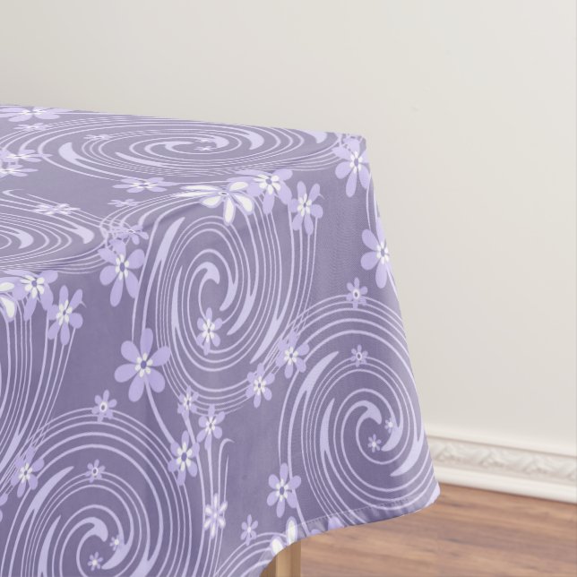 Seamless violet swirl lavander colour flowers flor tablecloth (In Situ)