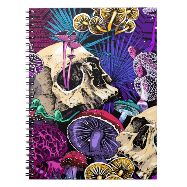Seamless wallpaper pattern. Bright Magic Psychedel Notebook (Front)