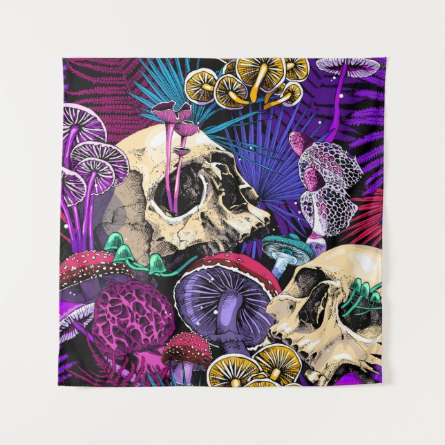 Seamless wallpaper pattern. Bright Magic Psychedel Tapestry (Front)