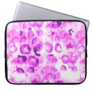 Seamless Watercolor Animal Art Print. Light Cheeta Laptop Sleeve