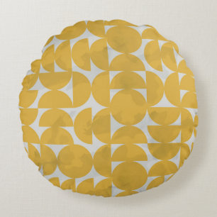 Seamless Watercolor Animal Art Print. Light Cheeta Round Cushion