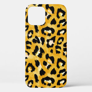Seamless watercolor animal print pattern iPhone 12 case