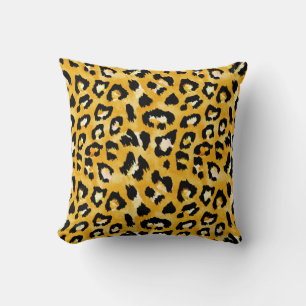 Seamless watercolor animal print pattern cushion