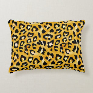 Seamless watercolor animal print pattern decorative cushion