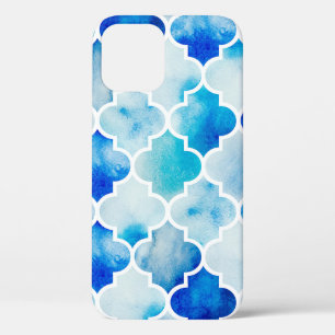 Seamless watercolor background. Beautiful hand dra iPhone 12 Case