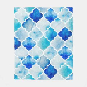 Seamless watercolor background. Beautiful hand dra Fleece Blanket