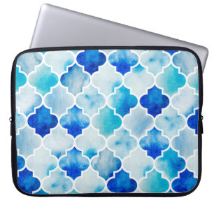 Seamless watercolor background. Beautiful hand dra Laptop Sleeve