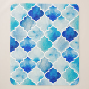 Seamless watercolor background. Beautiful hand dra Sherpa Blanket