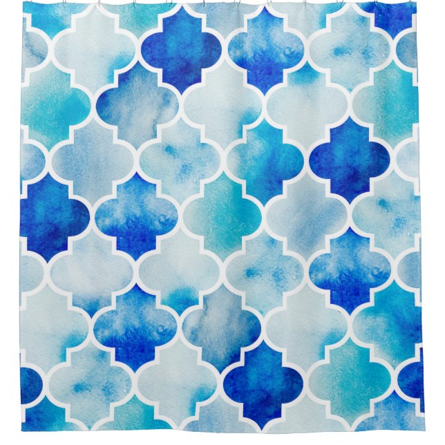 Seamless watercolor background. Beautiful hand dra Shower Curtain (Front)