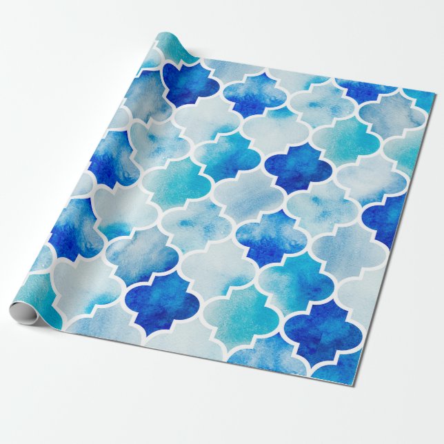 Seamless watercolor background. Beautiful hand dra Wrapping Paper (Unrolled)