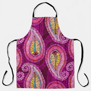 Seamless watercolor ethnic background. Hand drawn Apron