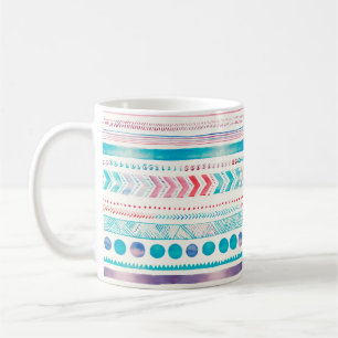 Seamless Watercolor Ethnic Tribal Ornamental Patte Coffee Mug
