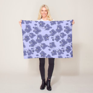 Seamless watercolor orchids phalaenopsis flowers b fleece blanket