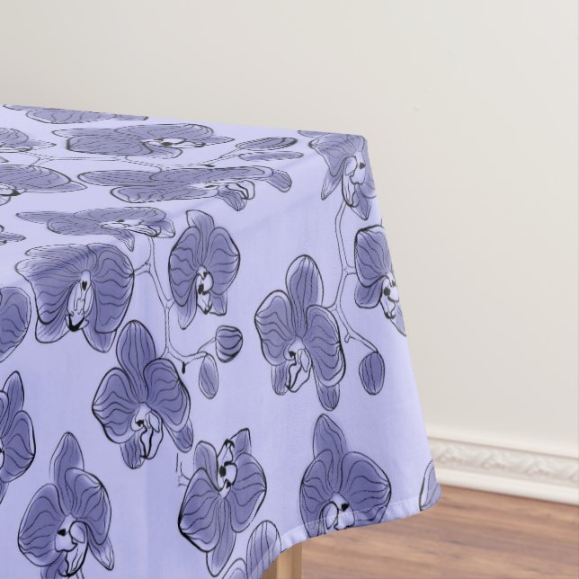 Seamless watercolor orchids phalaenopsis flowers b tablecloth (In Situ)