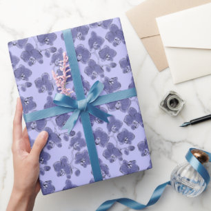 Seamless watercolor orchids phalaenopsis flowers wrapping paper