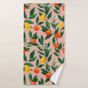 Seamless watercolor pattern. An ornament made of b Bath Towel