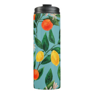 Seamless watercolor pattern. An ornament made of b Thermal Tumbler
