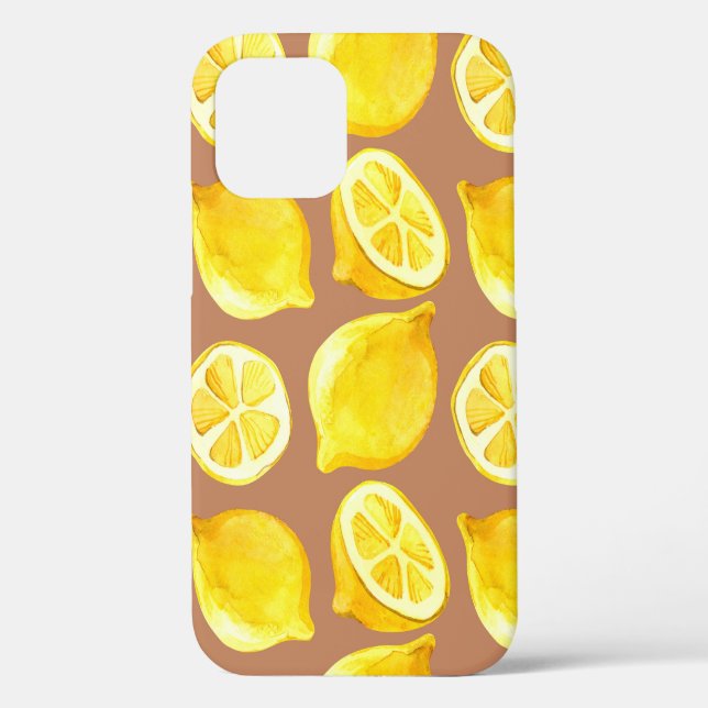 Seamless watercolor pattern with lemons Case-Mate iPhone case (Back)