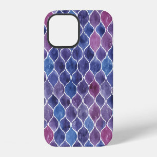 Seamless Watercolor Violet Floral Pattern iPhone 12 Case