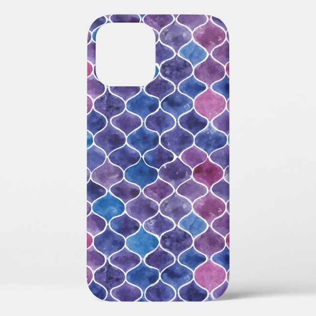 Seamless watercolor violet pattern Case-Mate iPhone case (Back)