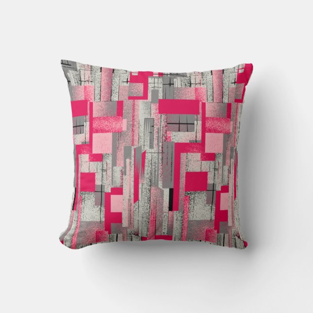 seamless watercolour digital patchwork pattern cushion (Front)