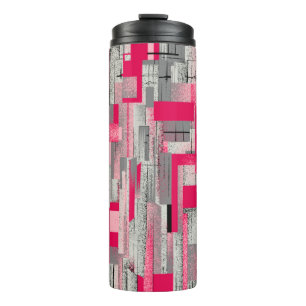 seamless watercolour digital patchwork pattern thermal tumbler