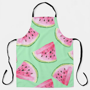 Seamless Watermelon Pattern in Watercolor style Wa Apron