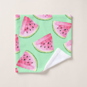 Seamless Watermelon Pattern in Watercolor style Wa Wash Cloth