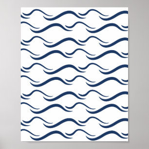 Seamless wave pattern  poster