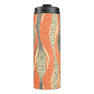 Seamless wavy pattern. Complicated hand-drawn orna Thermal Tumbler
