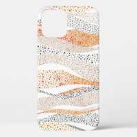 Seamless wavy pattern in pointillism style. Orname
