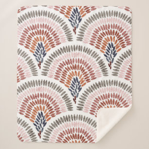 Seamless wavy pattern. Seigaiha design in polka do Sherpa Blanket