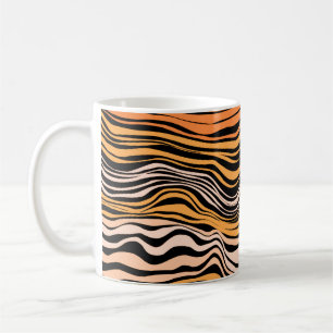Seamless Wavy Stripes Pattern Design Coffee Mug