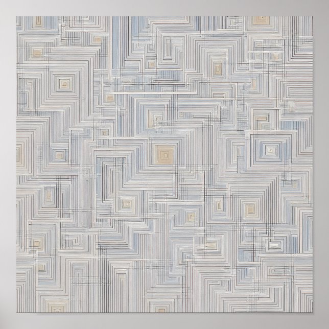 Seamless White Luminous Net Fabric Pattern Poster (Front)