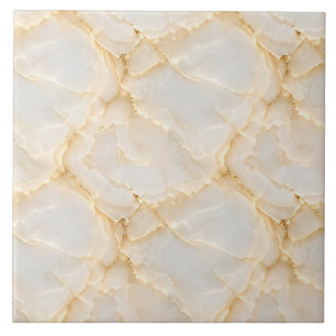 Seamless White Onyx Gold Vein Marble Pattern Tile