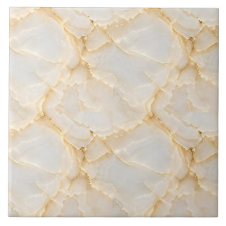 Seamless White Onyx Gold Vein Marble Pattern Tile