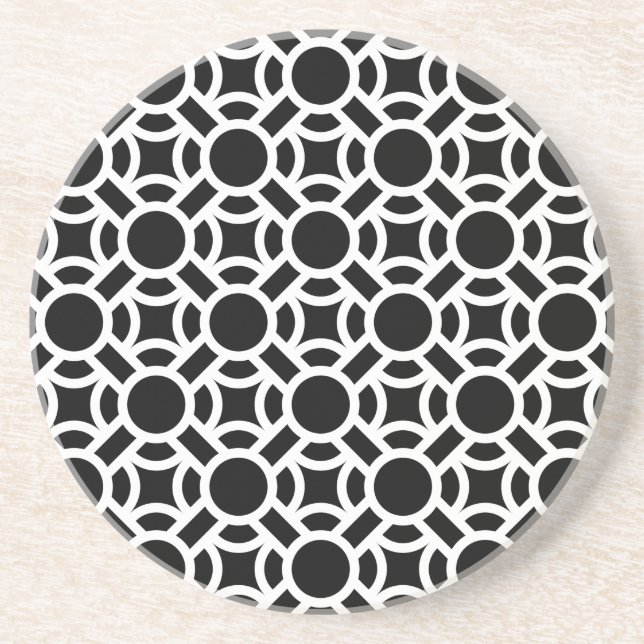 Seamless White Pattern DIY Background Colour Coaster (Front)