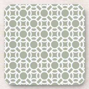 Seamless White Pattern DIY Background Colour Coaster