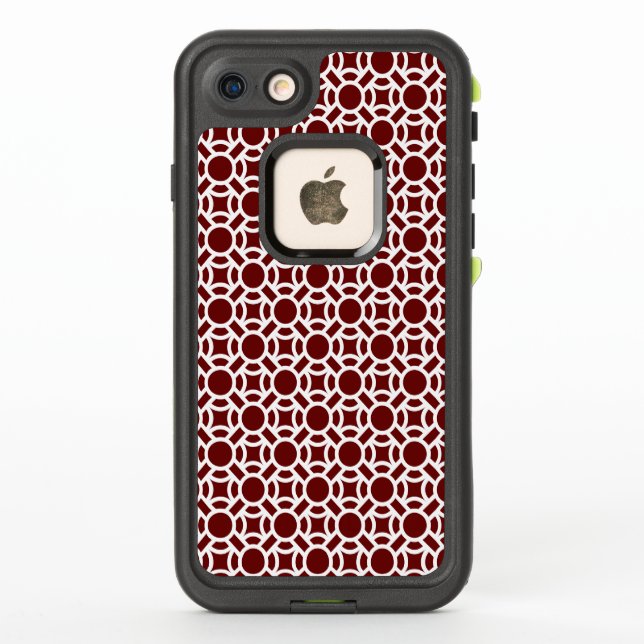 Seamless White Pattern DIY Background Colour LifeProof iPhone Case (Back)
