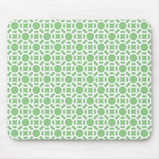 Seamless White Pattern DIY Background Colour Mouse Mat (Front)
