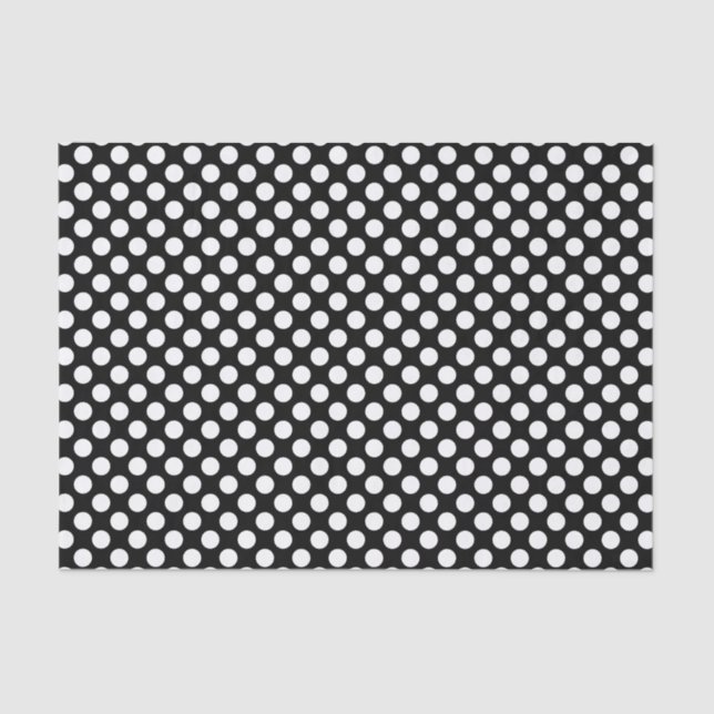 Seamless White Polka dot - Customisable background Tissue Paper (Front)