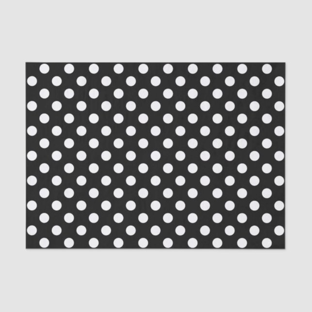Seamless White Polka dot - Customisable background Tissue Paper (Front)