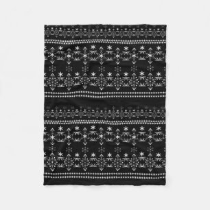 Seamless white snowflake snow ornament decoration fleece blanket