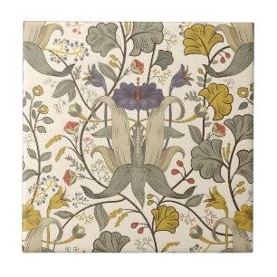 Seamless William Morris style floral pattern Ceram Tile