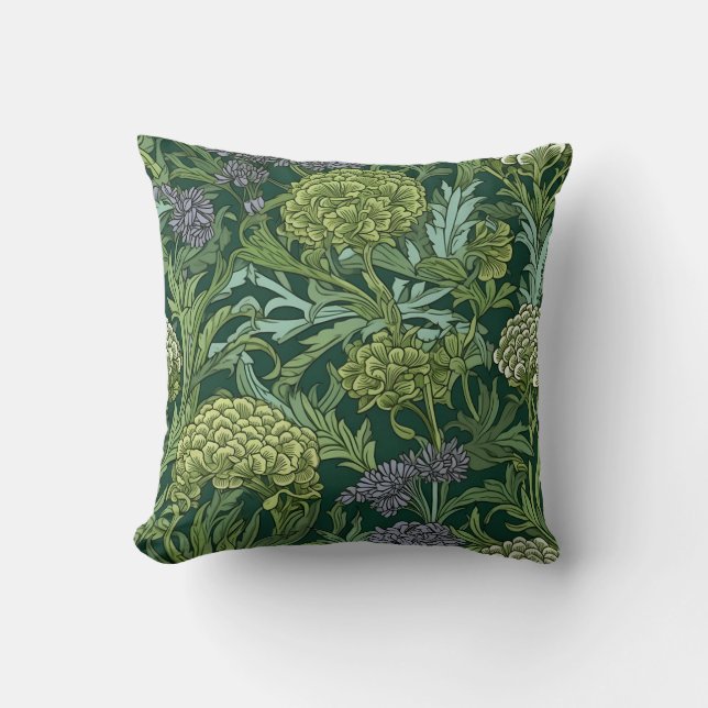 Seamless William Morris style floral pattern Cushion (Front)