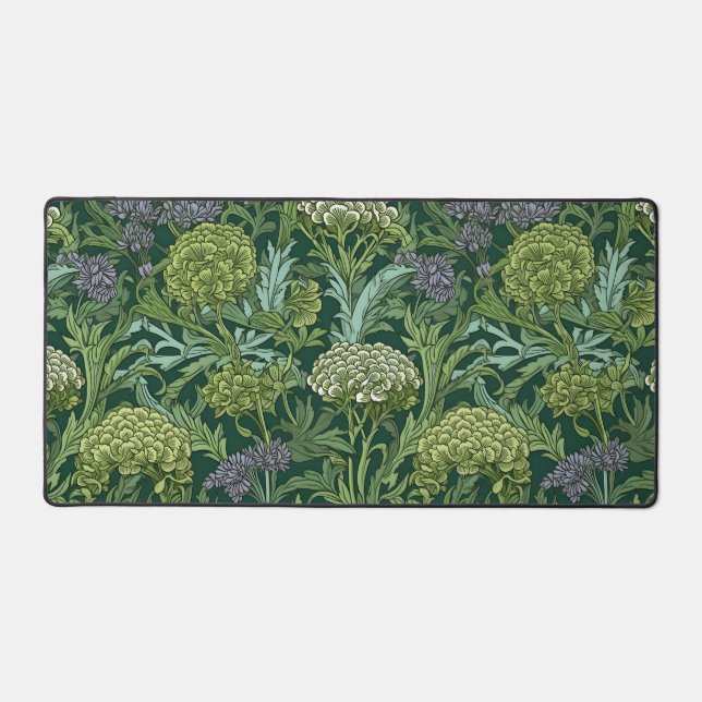 Seamless William Morris style floral pattern Desk Mat (Front)