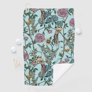 Seamless William Morris style floral pattern Golf Towel
